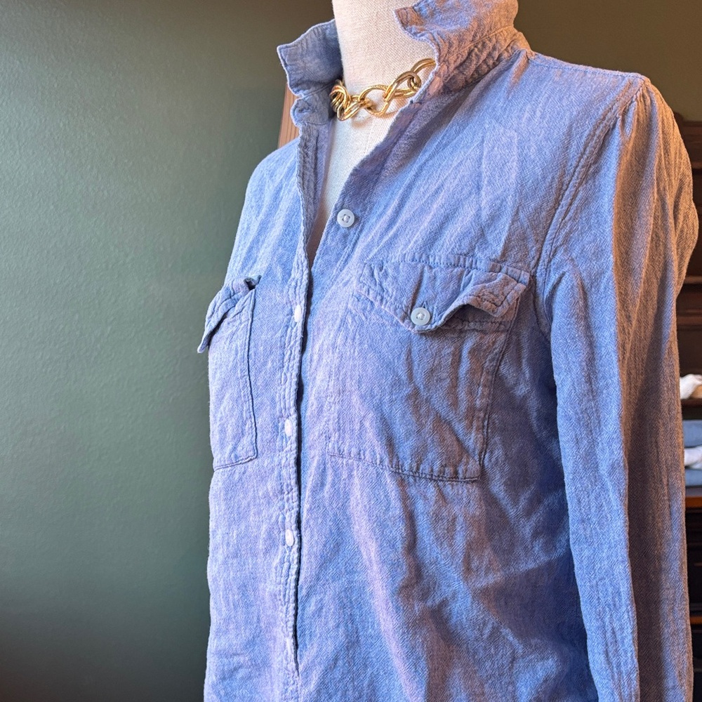 BeachLunchLounge blue button down - image 5